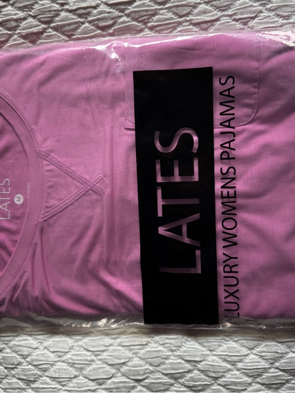 NIB Lates by Kate Jam Short Sleeve Top & Jogger Size Medium in Wild Orchid - Picture 2 of 4